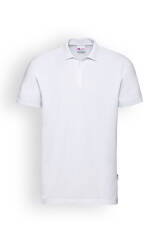 Stretch Shirt Herren - Polokragen - Knopfleiste weiß