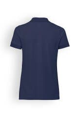 Stretch shirt dames - polokraag-knoopsluiting navy