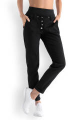Comfort Stretch Hose Damen - elastischer Strickbund schwarz
