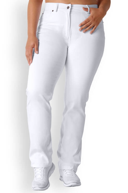 Curved Hose Comfort Stretch - 5-Pocket weiß