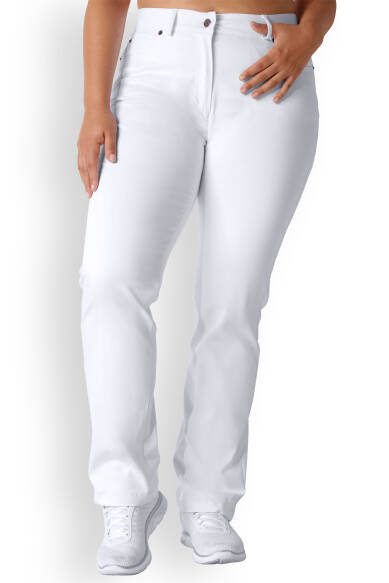 Curved Hose Comfort Stretch - 5-Pocket weiss