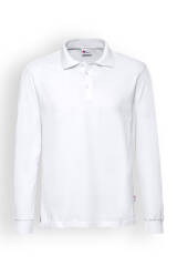Langarm-Poloshirt Weiß Unisex