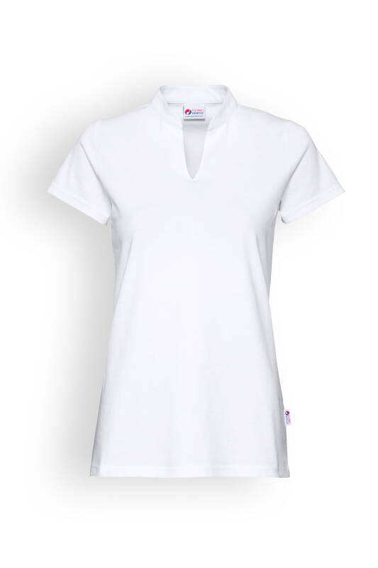 Stretch shirt dames opstaande kraag wit