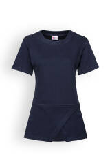 Longshirt Damen Interlock-Jersey Navy
