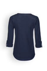 Damenshirt mit längerem Rückenteil Navy