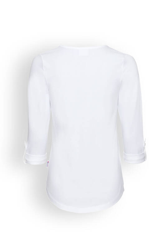 Damenshirt mit längerem Rückenteil Weiß