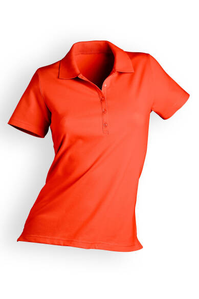 Damen-Shirt Poloshirt Mandarinrot