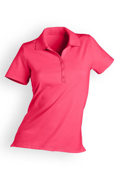 Stretch shirt dames - polokraag lipstick