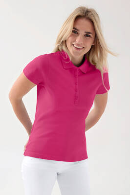 T-shirt Stretch Femme - Col polo pink