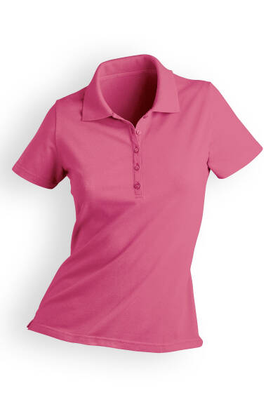 T-shirt Stretch Femme - Col polo bois de rose