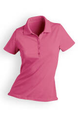 Stretch Shirt Damen - Polokragen rosenholz