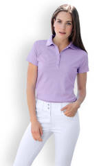 Damen-Shirt Poloshirt Lavendel