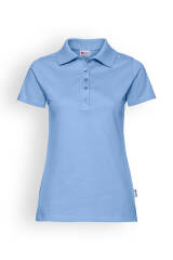 Stretch Shirt Damen - Polokragen himmelblau