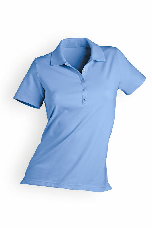 T-shirt Stretch Femme - Col polo bleu pétrole