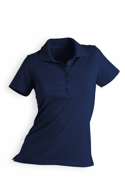 T-shirt Stretch Femme - Col polo bleu navy