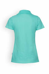 Stretch Shirt Damen - Polokragen aqua green