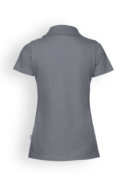 T-shirt Stretch Femme - Col polo gris granit