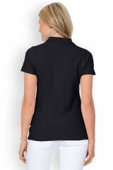 Stretch shirt dames - polokraag zwart