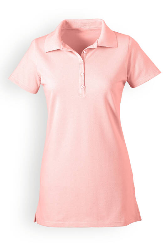 Longshirt für Damen Polokragen Peach