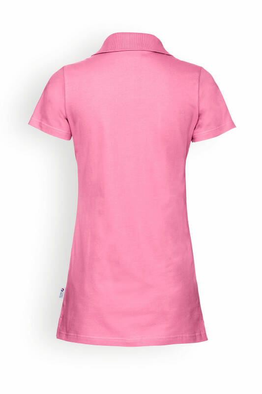 Longshirt Damen Polokragen Rosy Pink