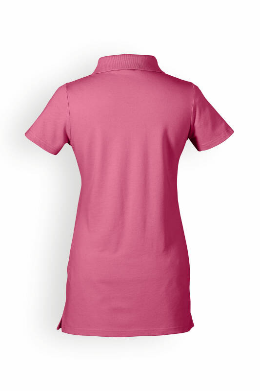 Stretch Longshirt Damen - Polokragen rosenholz