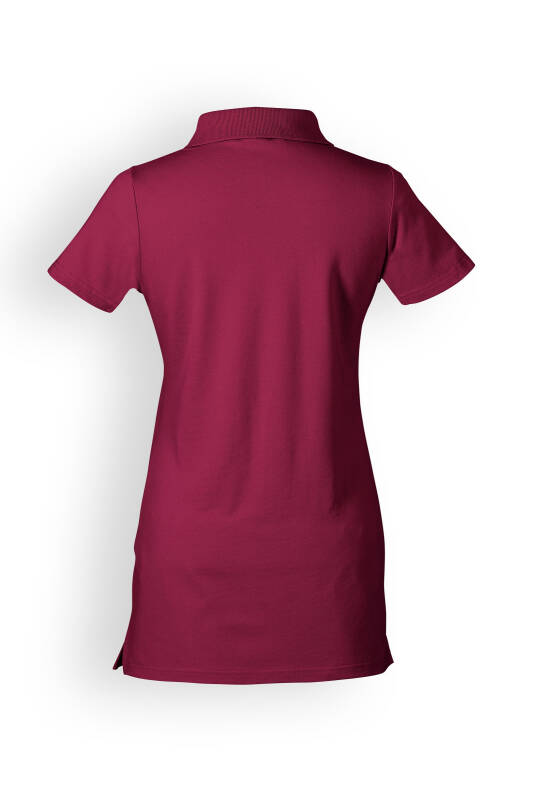 Stretch Longshirt Damen - Polokragen bordeaux