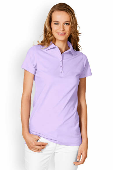 Longshirt mit Polokragen Lavendel