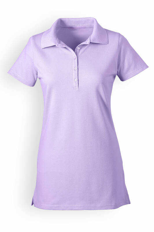 Longshirt mit Polokragen Lavendel