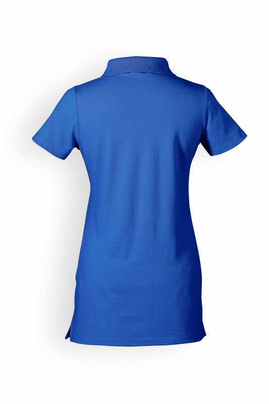 Stretch Longshirt Damen - Polokragen königsblau