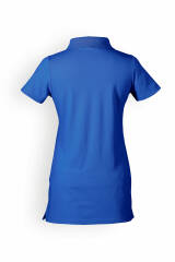 T-shirt long Stretch Femme - Col polo bleu roi