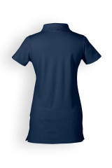 T-shirt long Stretch Femme - Col polo bleu navy