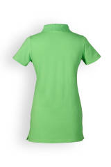 Stretch Longshirt Damen - Polokragen apfelgrün