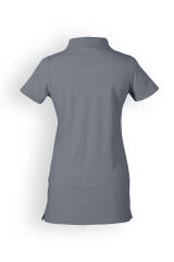T-shirt long Stretch Femme - Col polo gris granit