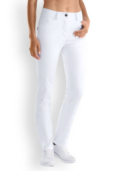 CORE Comfort Stretch 5-Pocket Hose Damen - gerades Bein weiß