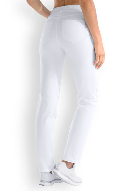 fabriek Gentleman vriendelijk gas CORE broek dames stretch - rechte pijp wit | CLINIC DRESS