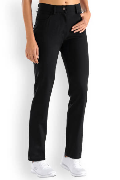 Comfort Stretch Pantalon 5 poches Femme - Jambe droite noir