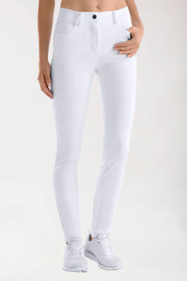 CORE Comfort stretch 5-pocket broek dames - slanke pijp wit
