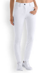 CORE Pantalon Stretch Femme - Jambe fine blanc