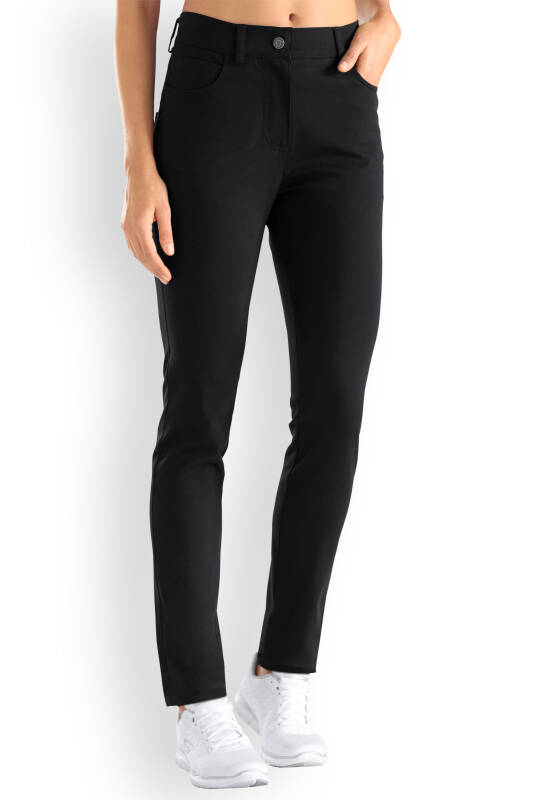 Comfort Stretch Pantalon 5 poches Femme - Jambe slim noir