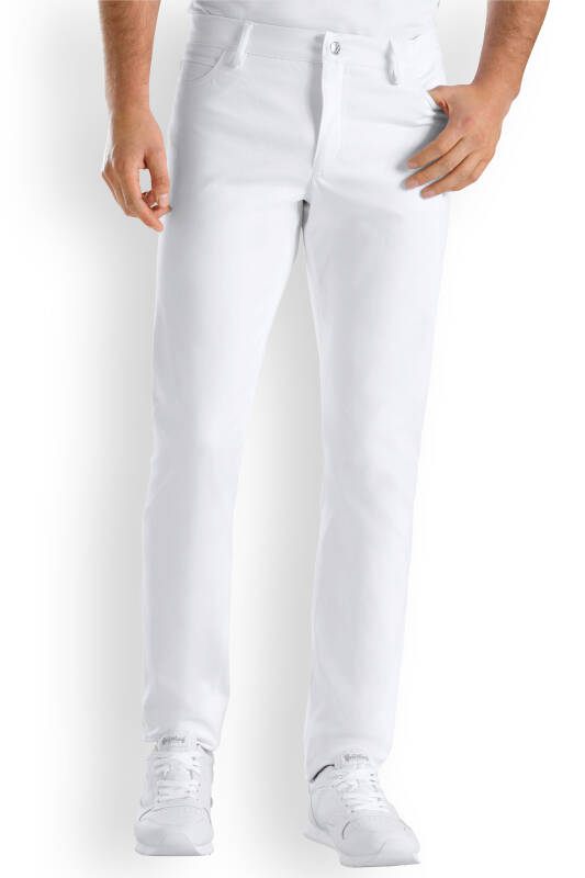 CORE Comfort Stretch Pantalon 5 poches Homme - Jambe fine blanc