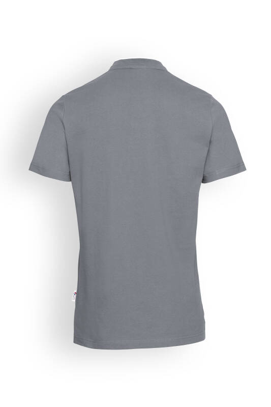 Herrenshirt mit Stehkragen Steingrau