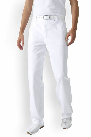 Pantalon 5 poches Homme - look jean blanc
