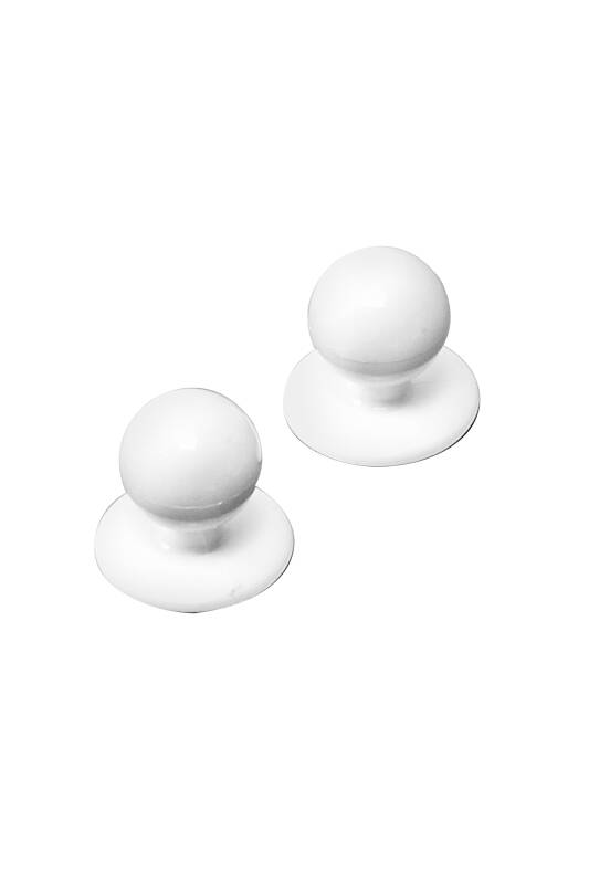 Gastro kogelknopen unisex - 12 stuks wit