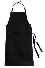Latzschürze Schwarz 4 Taschen