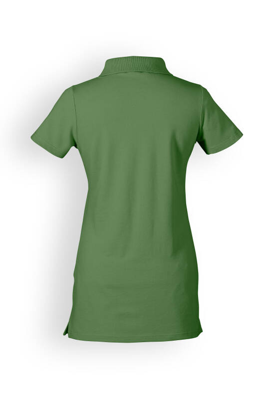 Damen-Longshirt Wiesengrün Polokragen
