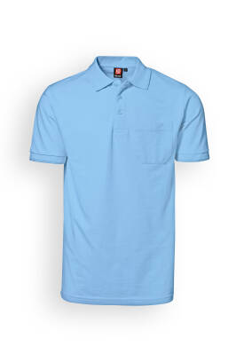 Piqué Shirt Herren Industriewäsche geeignet nach EN ISO 15797 - Polokragen hellblau