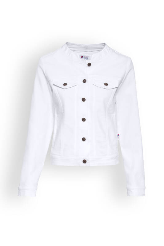Damenjacke Weiß mit Knopfleiste