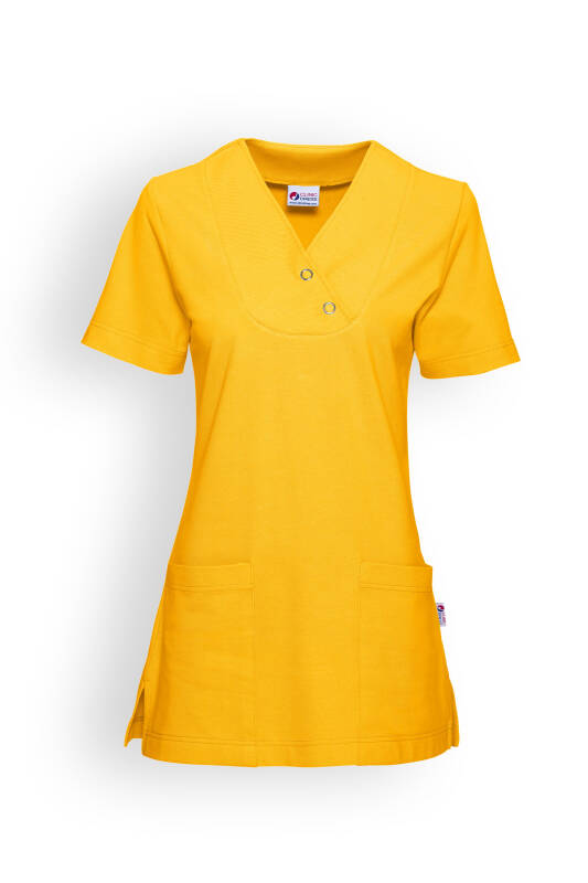 Damen-Longshirt Sonnengelb V-Ausschnitt