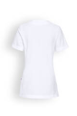 Longshirt Damen Weiß V-Ausschnitt