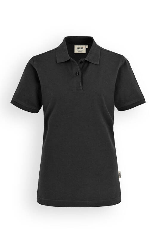 Poloshirt für Damen Schwarz Knopfleiste